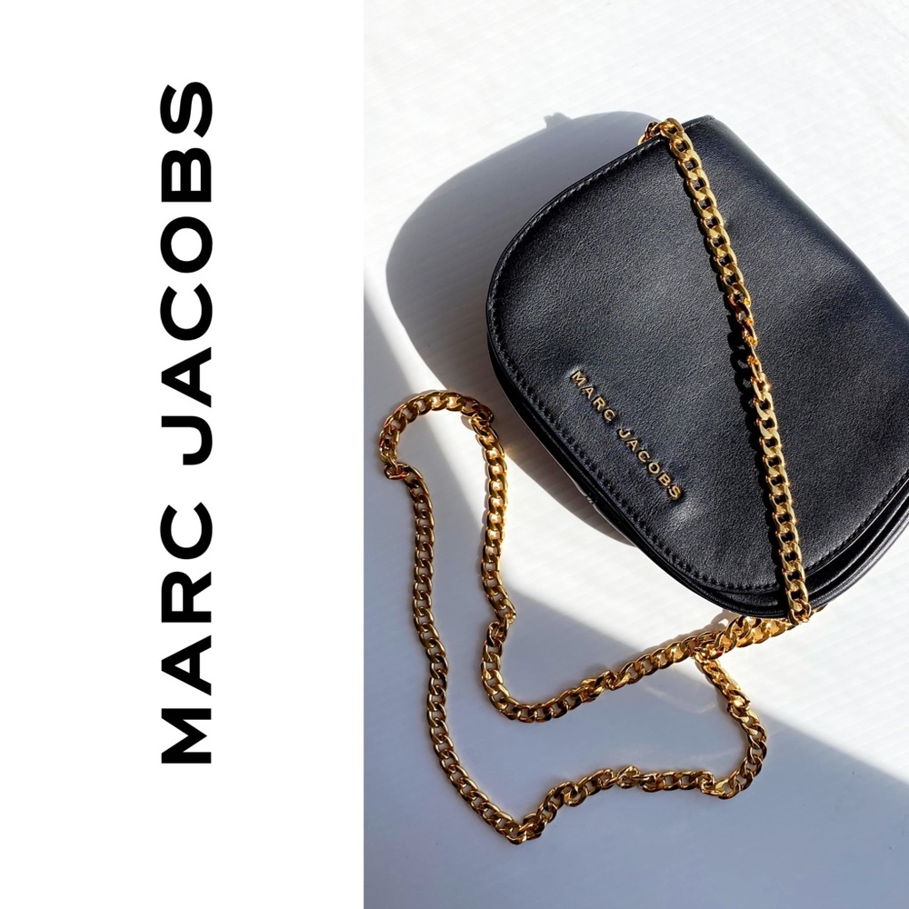 🔥HOT SALE🔥 MARC JACOBS AVENUE LEATHER CROSSBODY BAG IN BLACK